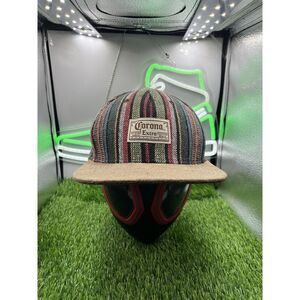 Vintage Corona Extra Beer Aztec All Over Print Adjustable Hat Cap Knit OSFM